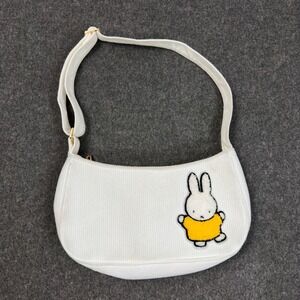 Miffy Corduroy Shoulder Bag White Dick Bruna Just Peachy Chenille Patch Purse